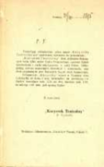 Kuryerek Teatralny: pismo dla sceny i sztuk pięknych: wychodzi na wtorki, czwartki i soboty.R.1895.09.26.Nr.2
