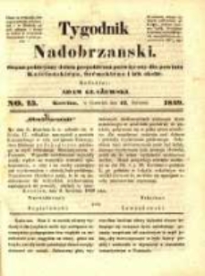 Tygodnik Nadobrzański: organ polityczny dobru pospolitemu poświęcony dla powiatu kościańskiego, śremskiego i ich okolic.1849.04.12.No.15