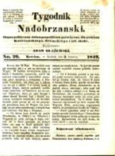 Tygodnik Nadobrzański: organ polityczny dobru pospolitemu poświęcony dla powiatu kościańskiego, śremskiego i ich okolic.1849.06.03.No.29