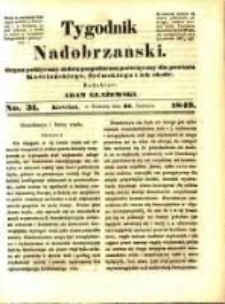 Tygodnik Nadobrzański: organ polityczny dobru pospolitemu poświęcony dla powiatu kościańskiego, śremskiego i ich okolic.1849.06.10.No.31