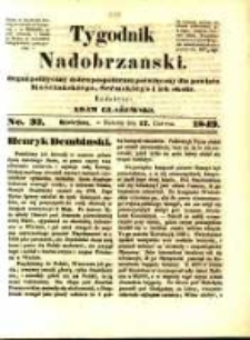 Tygodnik Nadobrzański: organ polityczny dobru pospolitemu poświęcony dla powiatu kościańskiego, śremskiego i ich okolic.1849.06.17.No.33