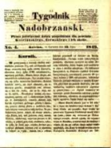 Tygodnik Nadobrzański: organ polityczny dobru pospolitemu poświęcony dla powiatu kościańskiego, śremskiego i ich okolic.1849.07.12.No.4