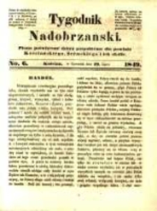 Tygodnik Nadobrzański: organ polityczny dobru pospolitemu poświęcony dla powiatu kościańskiego, śremskiego i ich okolic.1849.07.19.No.6