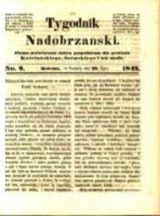 Tygodnik Nadobrzański: organ polityczny dobru pospolitemu poświęcony dla powiatu kościańskiego, śremskiego i ich okolic.1849.07.29.No.9
