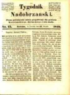 Tygodnik Nadobrzański: organ polityczny dobru pospolitemu poświęcony dla powiatu kościańskiego, śremskiego i ich okolic.1849.08.12.No.13