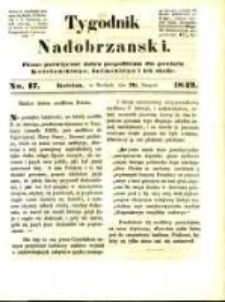 Tygodnik Nadobrzański: organ polityczny dobru pospolitemu poświęcony dla powiatu kościańskiego, śremskiego i ich okolic.1849.08.26.No.17