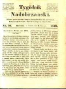 Tygodnik Nadobrzański: organ polityczny dobru pospolitemu poświęcony dla powiatu kościańskiego, śremskiego i ich okolic.1849.09.09.No.21