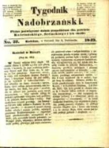 Tygodnik Nadobrzański: organ polityczny dobru pospolitemu poświęcony dla powiatu kościańskiego, śremskiego i ich okolic.1849.10.04.No.27