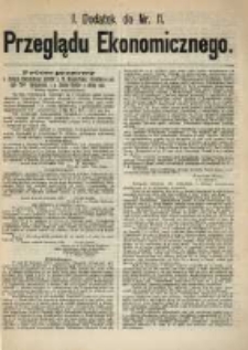 Przegląd Ekonomiczny: tygodnik poświęcony sprawom gospodarczym, handlowym i przemysłowym.1875.08.28.Nr.11