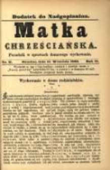 Matka Chrześciańska: poradnik w sprawach domowego wychowania: dodatek do "Nadgoplanina".1888.09.15.No.17