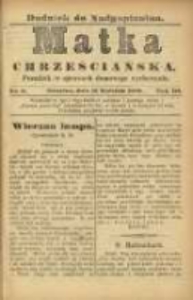 Matka Chrześciańska: poradnik w sprawach domowego wychowania: dodatek do "Nadgoplanina".1889.04.15.No.8