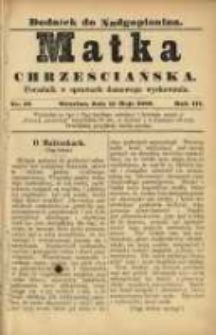 Matka Chrześciańska: poradnik w sprawach domowego wychowania: dodatek do "Nadgoplanina".1889.05.15.No.10