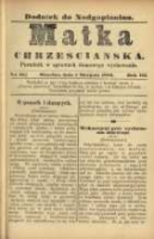 Matka Chrześciańska: poradnik w sprawach domowego wychowania: dodatek do "Nadgoplanina".1889.08.01.No.15