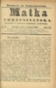 Matka Chrześciańska: poradnik w sprawach domowego wychowania: dodatek do "Nadgoplanina".1889.12.01.No.23
