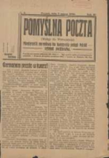 Pomyślna Poczta: (wstęp do wzmożenia): miesięcznik narodowy ku tworzeniu potęgi Polski i rękami pocztarzów 1920.03.05 R.3 L.8