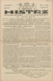 Mistrz Piekarski i Cukierniczy w Polsce: urzędowy organ Centralnego Zrzeszenia związków wojewódzkich i Cechów Piekarskich Rzeczypospolitej Polskiej oraz wojewódzkich Związków Cechów Piekarskich Wielkopolski, Pomorza i Śląska; Tygodnik poświęcony obronie interesów piekarstwa, cukiernictwa i wszelkich branż pokrewnych 1929.04.07 R.4 Nr15