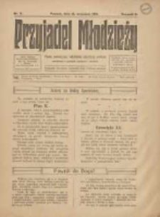 Przyjaciel Młodzieży: pismo poświęcone katolickiej młodzieży polskiej zatrudnionej w przemyśle, kupiectwie i rolnictwie 1914.09.15 R.5 Nr9