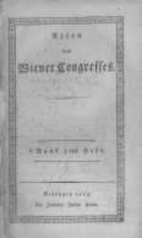 Acten des Wiener Congresses in den Jahren 1814 und 1815. H.3