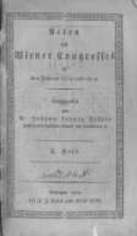 Acten des Wiener Congresses in den Jahren 1814 und 1815. H.8