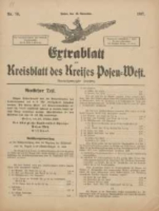 Extrablatt zum Kreisblatt des Kreises Posen-West 1917.11.10 Jg.29 Nr78