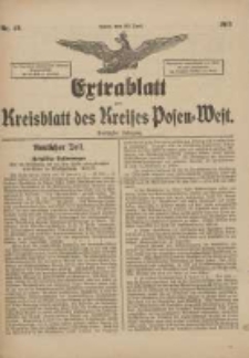 Extrablatt zum Kreisblatt des Kreises Posen-West 1918.06.26 Jg.30 Nr49