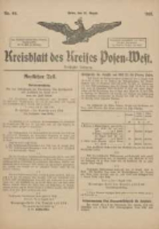 Kreisblatt des Kreises Posen-West 1918.08.21 Jg.30 Nr64