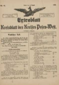 Extrablatt zum Kreisblatt des Kreises Posen-West 1918.08.24 Jg.30 Nr65