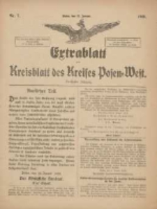 Extrablatt zum Kreisblatt des Kreises Posen-West 1918.01.25 Jg.30 Nr7