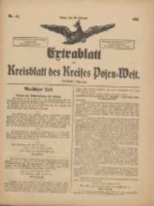 Extrablatt zum Kreisblatt des Kreises Posen-West 1918.02.16 Jg.30 Nr13