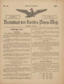 Kreisblatt des Kreises Posen-West 1918.02.20 Jg.30 Nr14