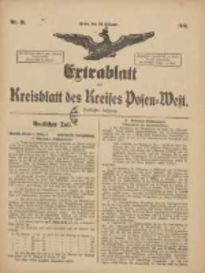 Extrablatt zum Kreisblatt des Kreises Posen-West 1918.02.23 Jg.30 Nr15