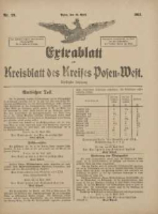 Extrablatt zum Kreisblatt des Kreises Posen-West 1918.04.20 Jg.30 Nr29