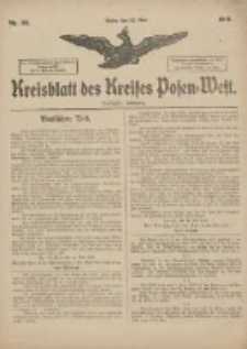 Kreisblatt des Kreises Posen-West 1918.05.22 Jg.30 Nr38