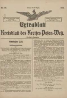 Extrablatt zum Kreisblatt des Kreises Posen-West 1918.08.03 Jg.30 Nr59