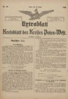 Extrablatt zum Kreisblatt des Kreises Posen-West 1918.08.10 Jg.30 Nr61