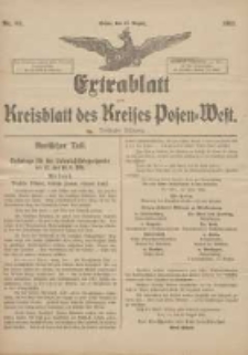 Extrablatt zum Kreisblatt des Kreises Posen-West 1918.08.17 Jg.30 Nr63