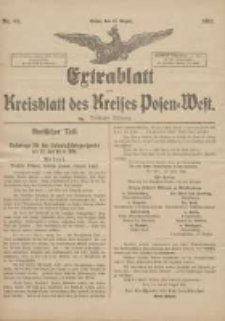 Extrablatt zum Kreisblatt des Kreises Posen-West 1918.08.17 Jg.30 Nr63