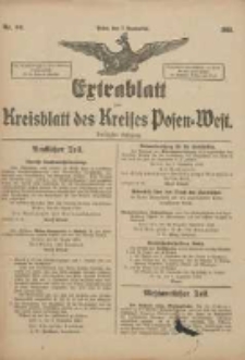 Extrablatt zum Kreisblatt des Kreises Posen-West 1918.09.07 Jg.30 Nr69