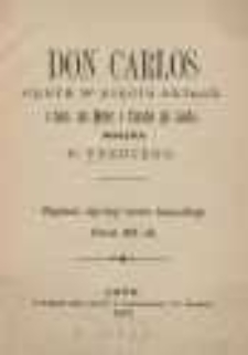 Don Carlos: opera w pięciu aktach