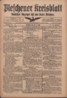 Pleschener Kreisblatt: Amtliches Anzeiger für den Kreis Pleschen 1918.05.22 Jg.66 Nr41