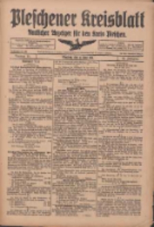 Pleschener Kreisblatt: Amtliches Anzeiger f&uuml;r den Kreis Pleschen 1918.06.15 Jg.66 Nr48