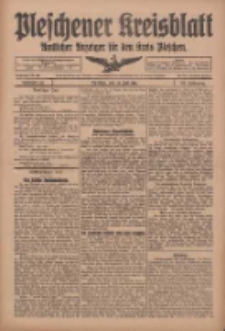 Pleschener Kreisblatt: Amtliches Anzeiger f&uuml;r den Kreis Pleschen 1918.07.24 Jg.66 Nr59