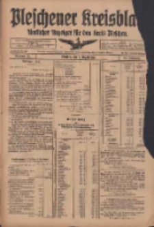 Pleschener Kreisblatt: Amtliches Anzeiger für den Kreis Pleschen 1918.08.07 Jg.66 Nr63
