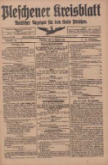 Pleschener Kreisblatt: Amtliches Anzeiger für den Kreis Pleschen 1918.08.31 Jg.66 Nr70