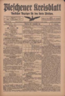 Pleschener Kreisblatt: Amtliches Anzeiger f&uuml;r den Kreis Pleschen 1918.09.07 Jg.66 Nr72