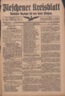 Pleschener Kreisblatt: Amtliches Anzeiger für den Kreis Pleschen 1918.09.14 Jg.66 Nr74