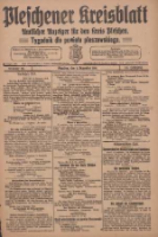 Pleschener Kreisblatt: Amtliches Anzeiger f&uuml;r den Kreis Pleschen 1918.12.07 Jg.66 Nr98