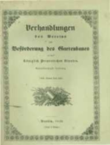 Verhandlungen des Vereines zur Beförderung des Gartenbaues in den Königlich Preussischen Staaten. 1848 Band 19 Lieferung 38