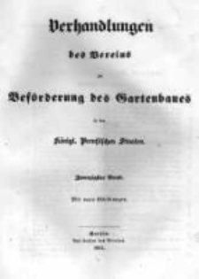 Verhandlungen des Vereines zur Beförderung des Gartenbaues in den Königlich Preussischen Staaten. 1851 Band 20 Lieferung 41