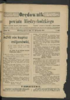 Orędownik Powiatu Międzychodzkiego 27 Listopada 1920 Nr 52